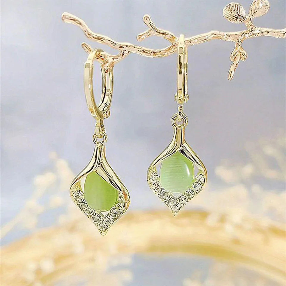 Golden Glow Angel Earrings