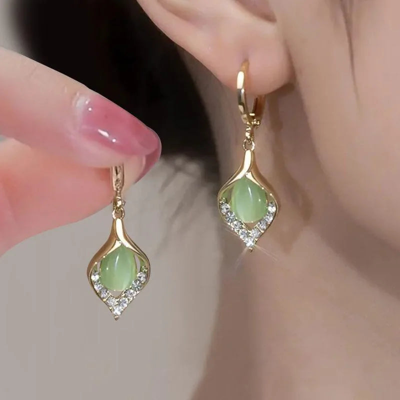 Golden Glow Angel Earrings