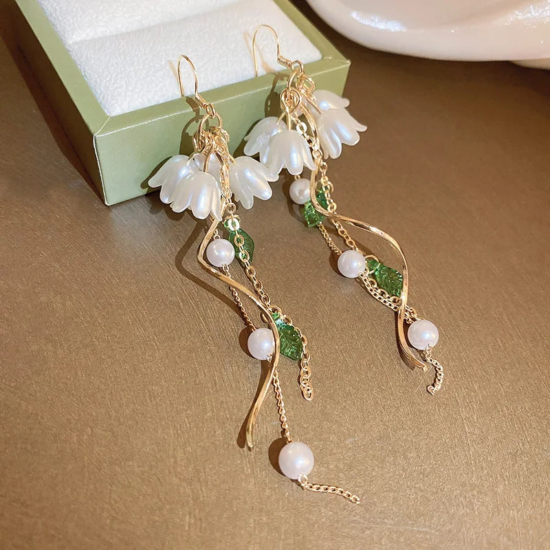 Golden Glow Angel Earrings