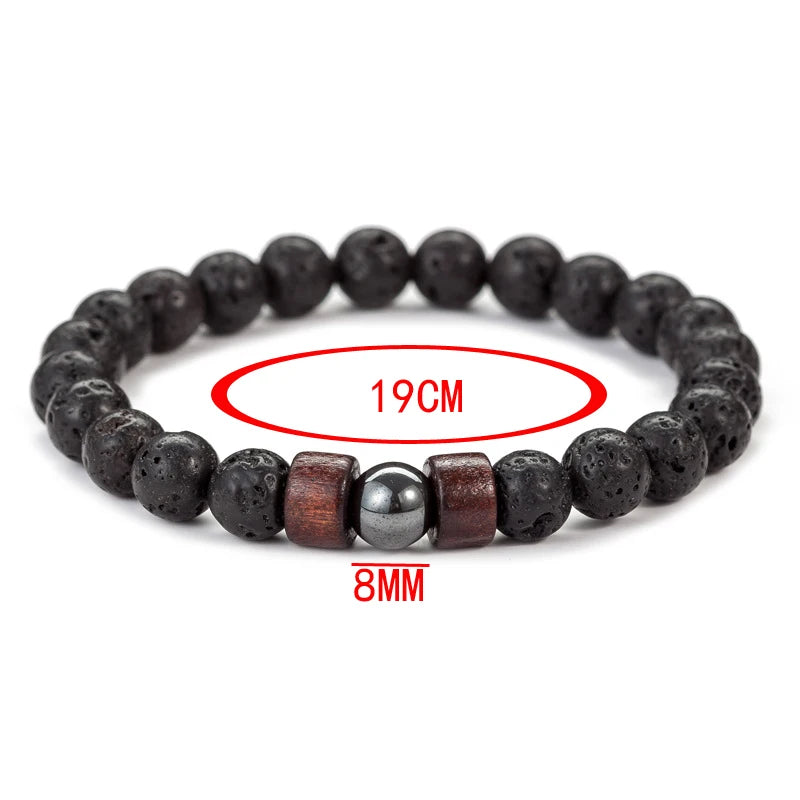 Men’s Lava & Wood Bracelet