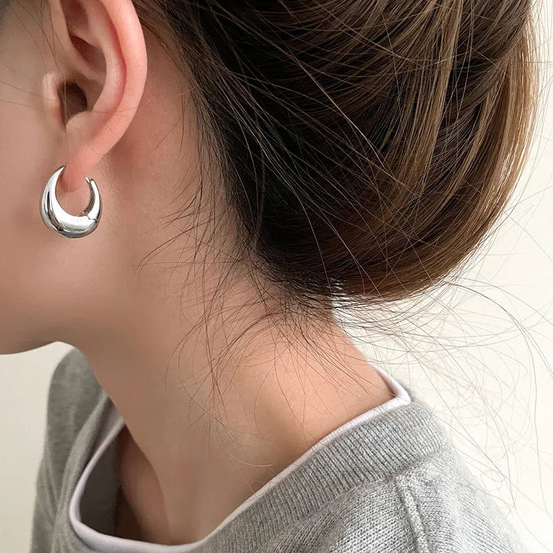 “UrbanEdge – Punk Oval Hoop Earrings”