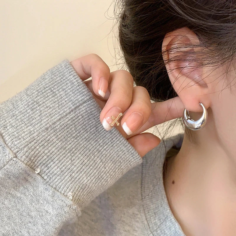 “UrbanEdge – Punk Oval Hoop Earrings”