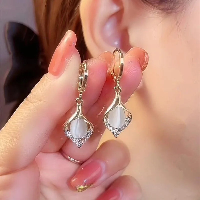 Golden Glow Angel Earrings