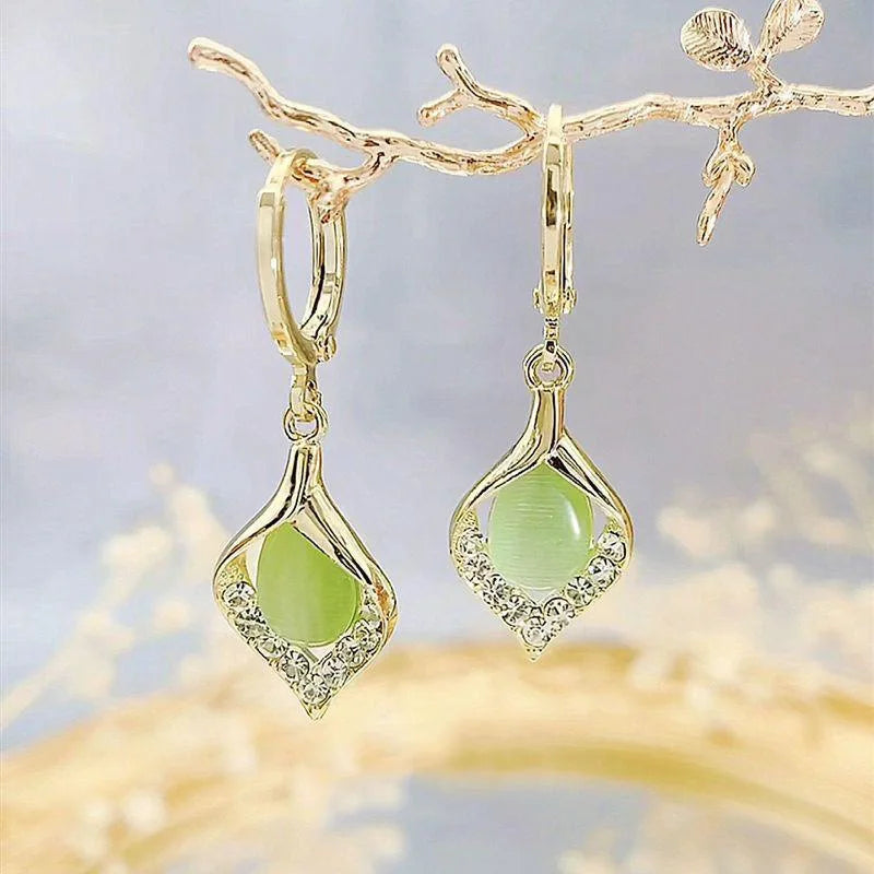 Golden Glow Angel Earrings