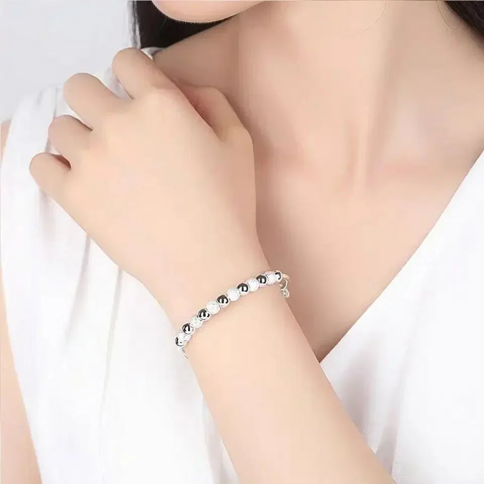 Shimmer Silver Charm Bracele