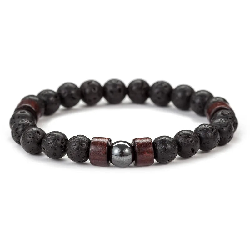 Men’s Lava & Wood Bracelet