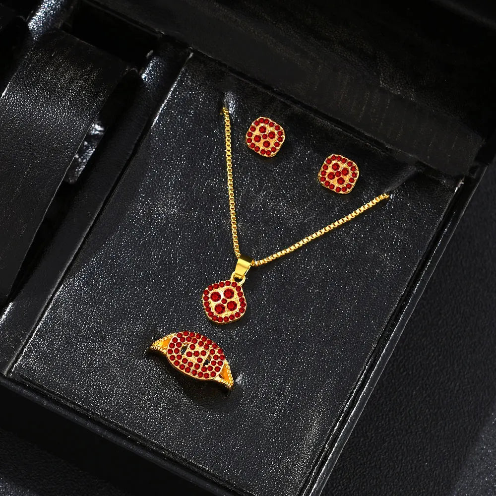 “LumièreCube – Elegant 3-Piece Jewelry Set”