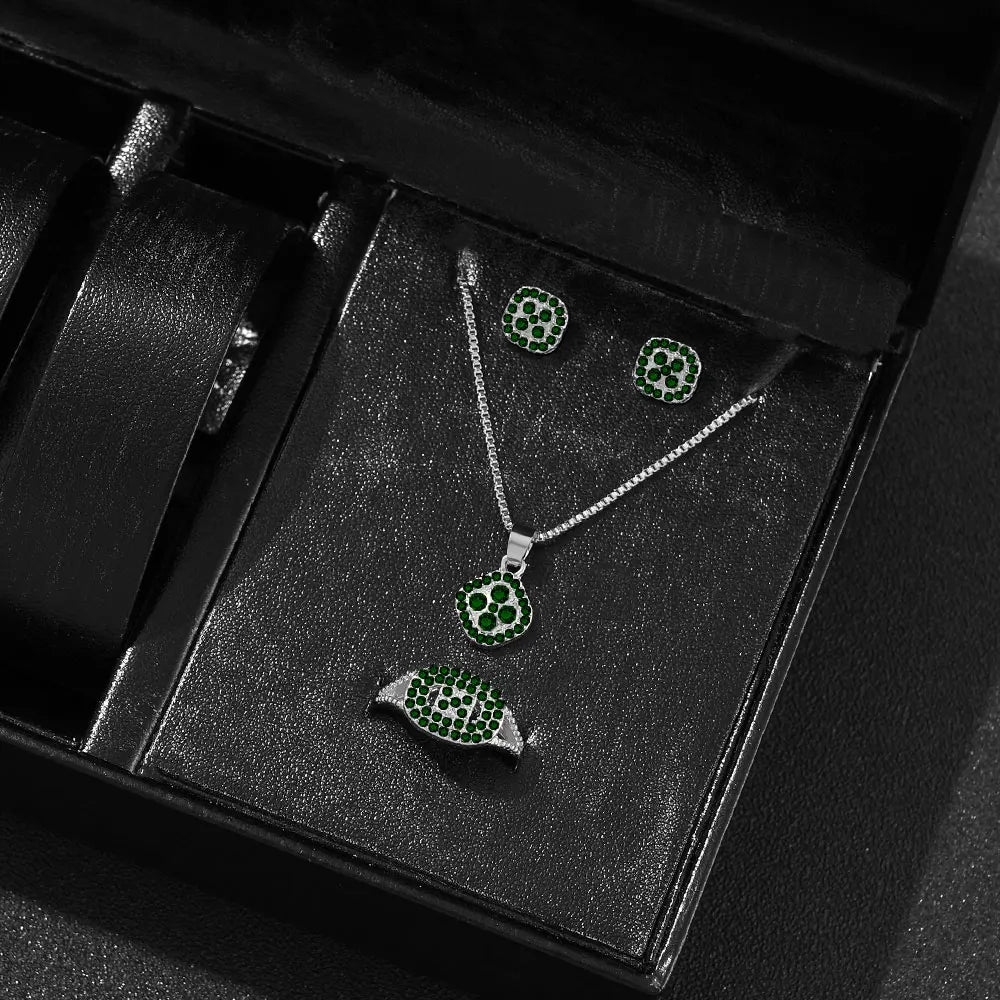 “LumièreCube – Elegant 3-Piece Jewelry Set”