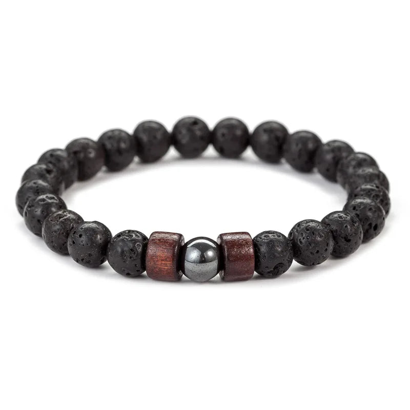 Men’s Lava & Wood Bracelet