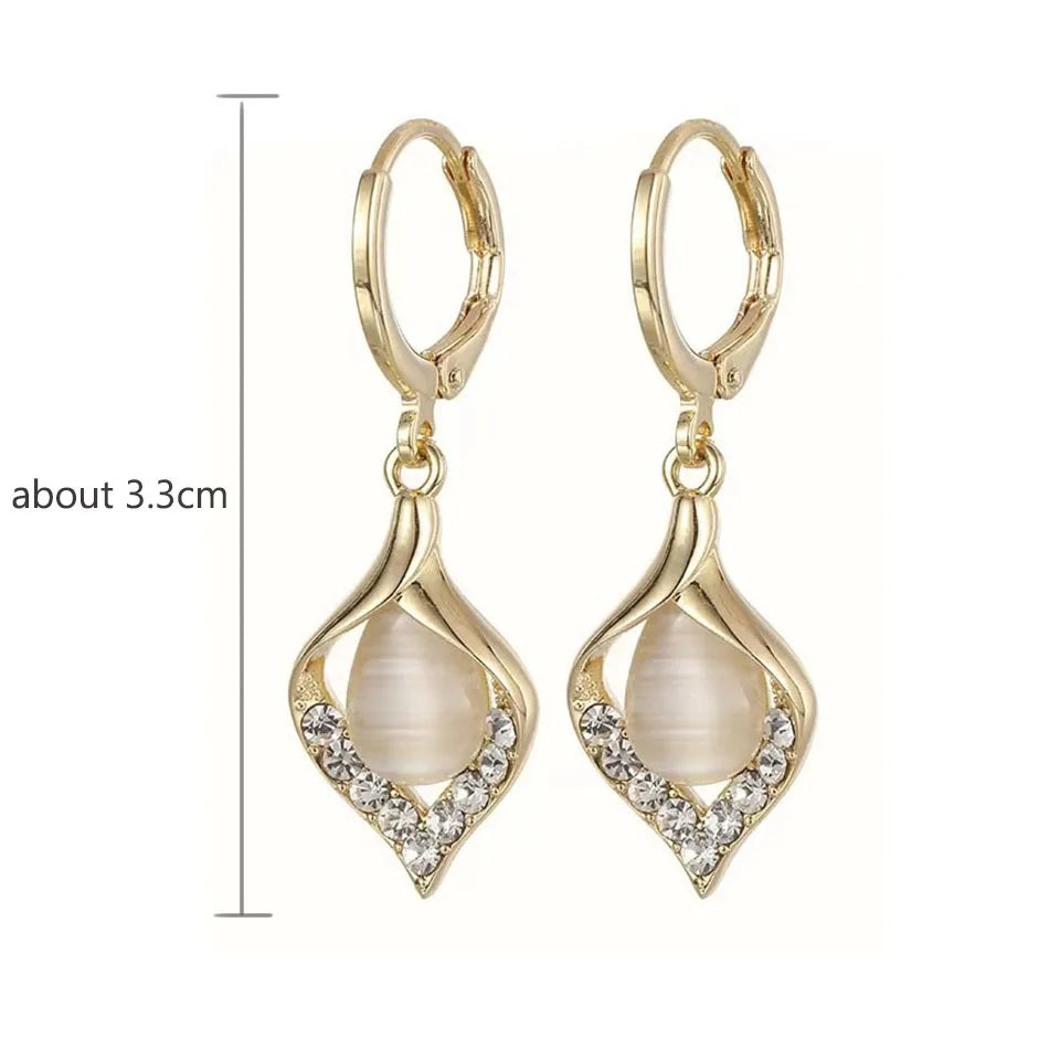 Golden Glow Angel Earrings