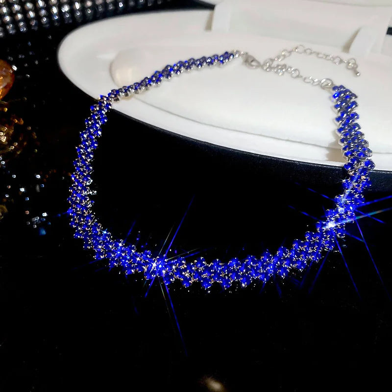 Luxe Gleam – Rhinestone Choker Necklace