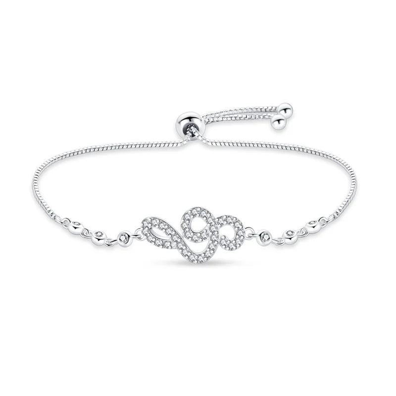 Moonlit Charm – Elegant Silver Bracelet