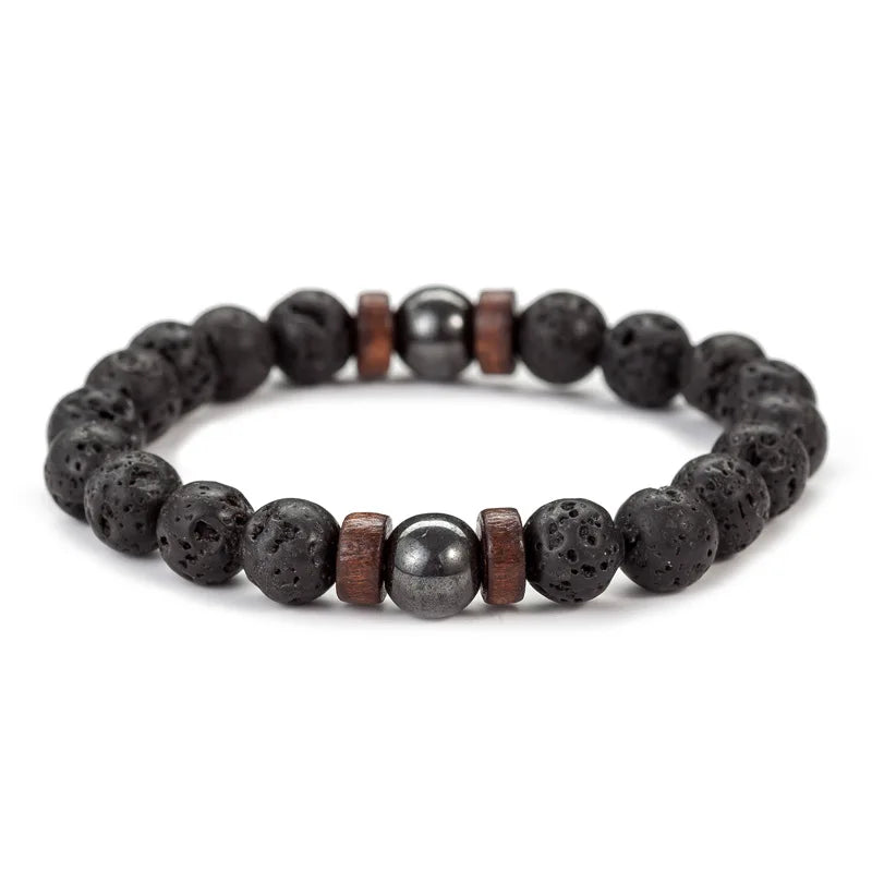 Men’s Lava & Wood Bracelet