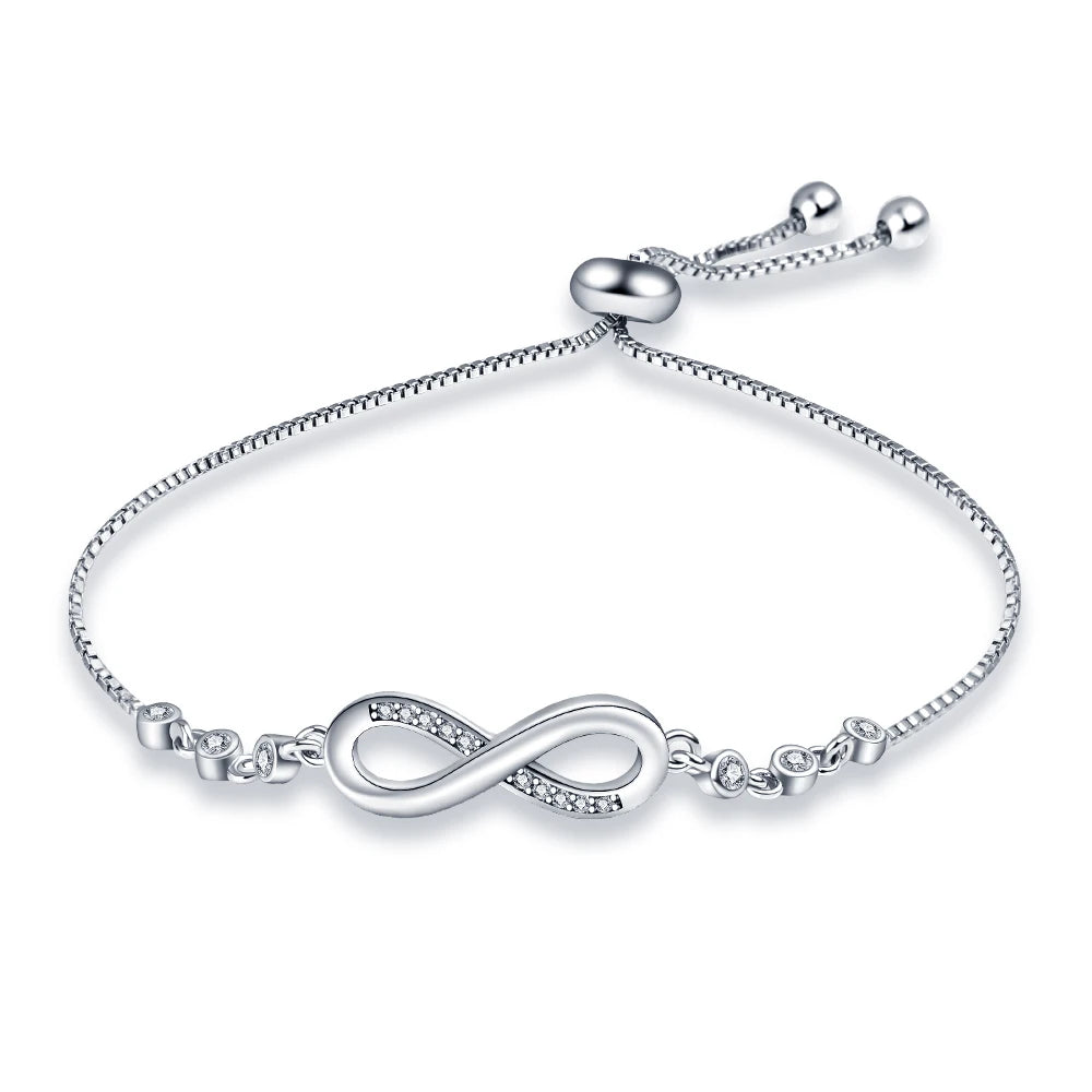 Moonlit Charm – Elegant Silver Bracelet