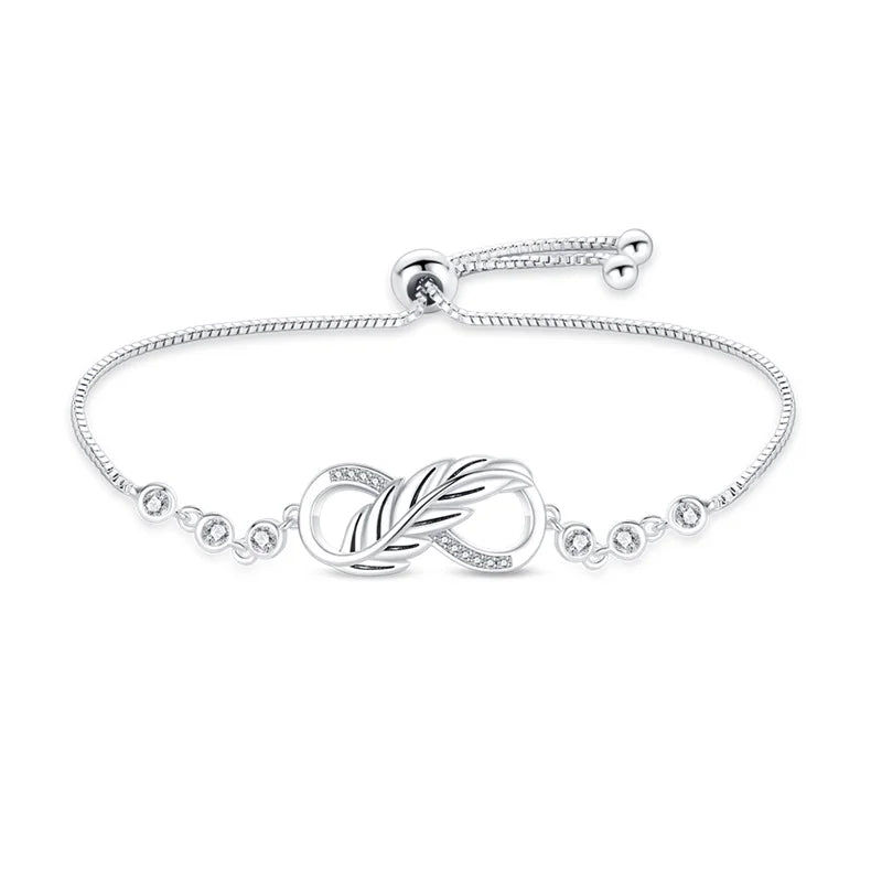Moonlit Charm – Elegant Silver Bracelet
