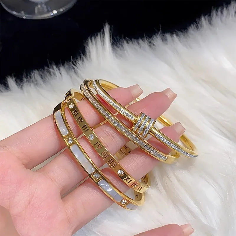 “SparkLuxe – 8-Piece Rhinestone Bracelet Set”
