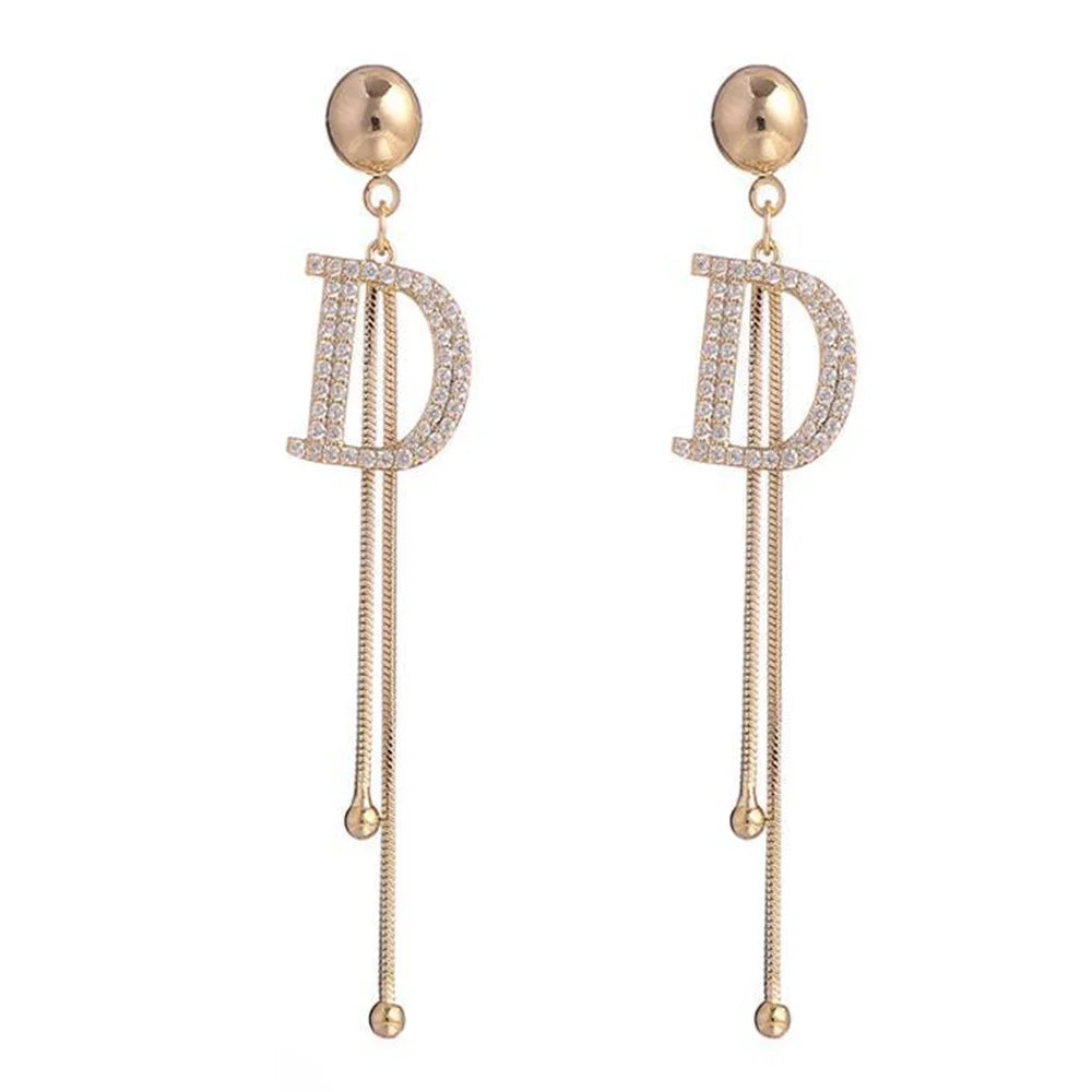 Radiant D – Chic Crystal Tassel Earrings