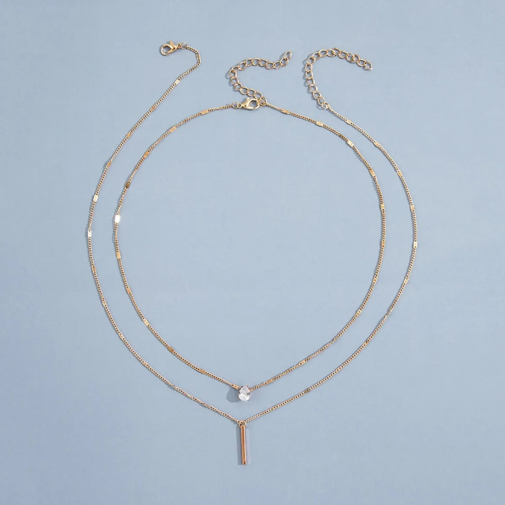Glam Star & Heart Collarbone Necklace
