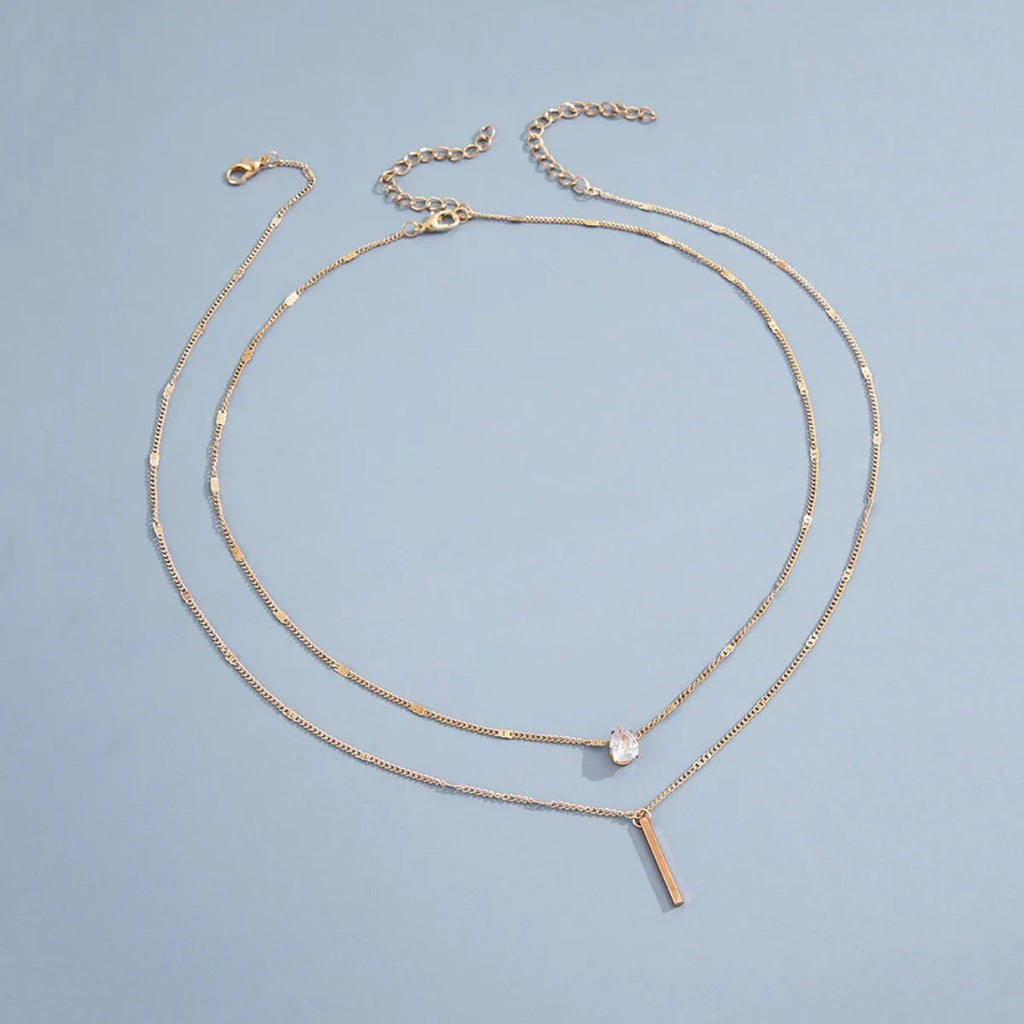 Glam Star & Heart Collarbone Necklace