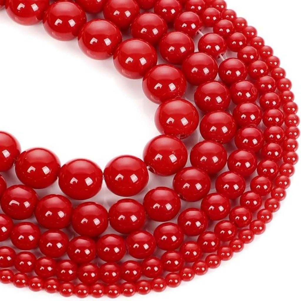 Scarlet Pearl – Natural Stone Beads