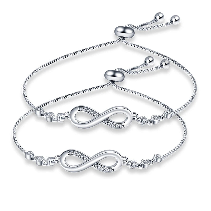 Moonlit Charm – Elegant Silver Bracelet