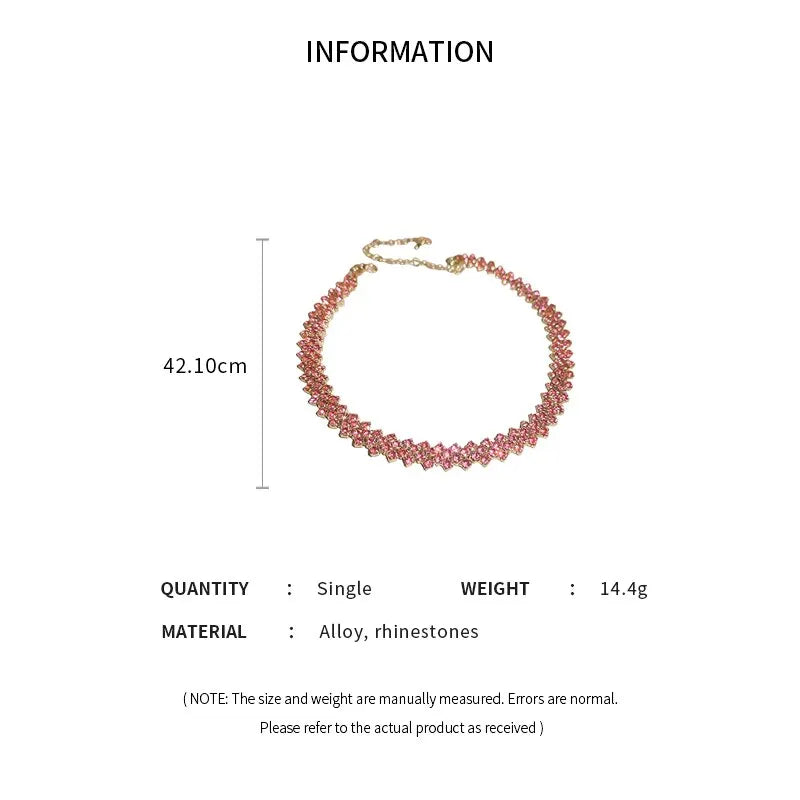 Luxe Gleam – Rhinestone Choker Necklace