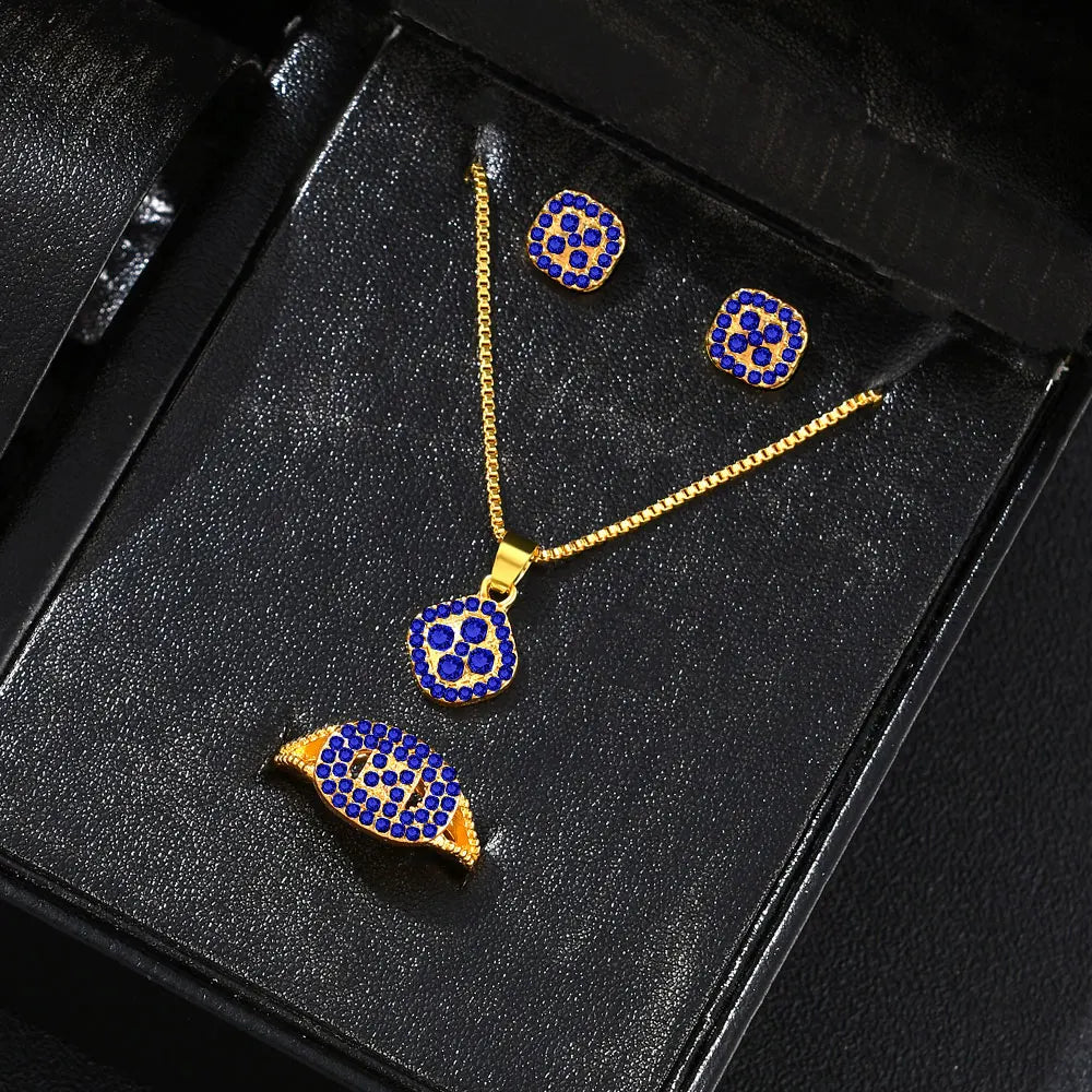 “LumièreCube – Elegant 3-Piece Jewelry Set”