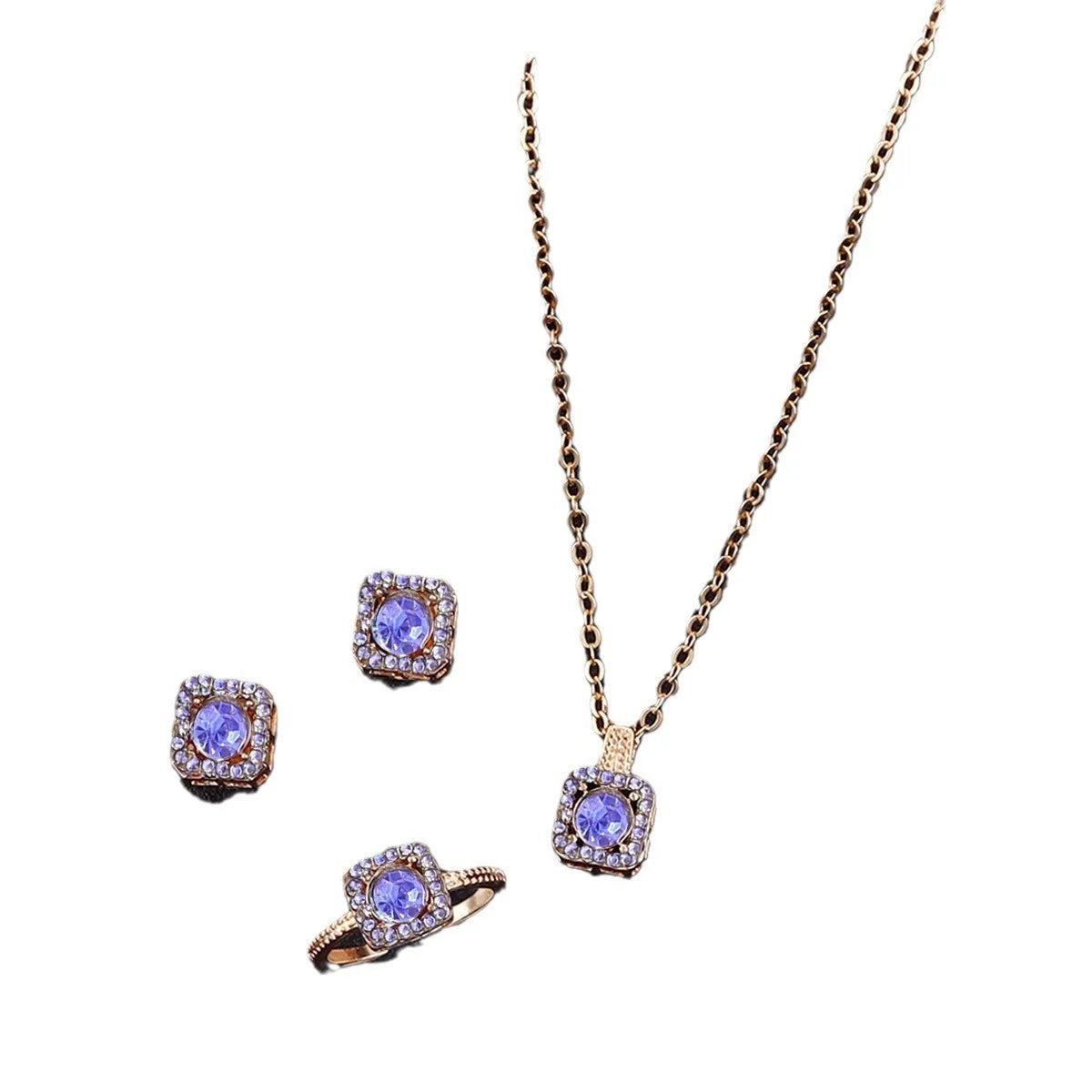 “LumièreCube – Elegant 3-Piece Jewelry Set”